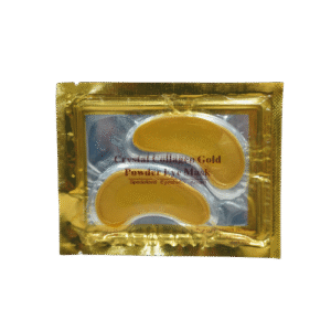 Parches de colágeno color oro para ojos