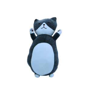 Gato gris de peluche
