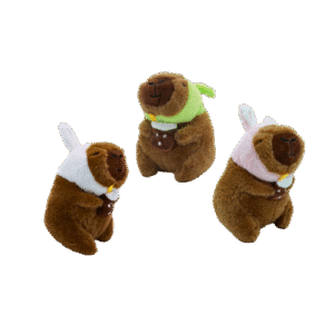 Capibara de peluche con gorrito