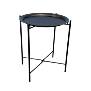 Mesa de centro negra de metal mediana