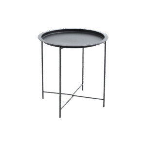 Mesa de centro negra de metal chica