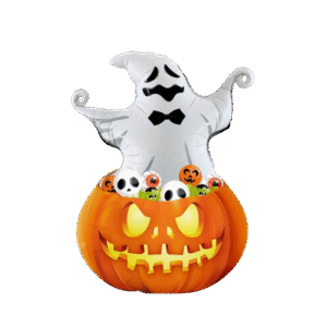 Globo calabaza con fantasma