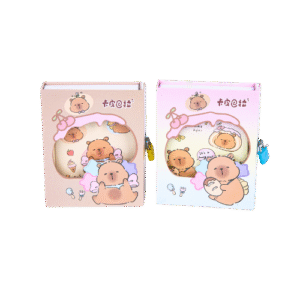 Cuaderno de capibara con candado 16x12.5cm 30 hojas