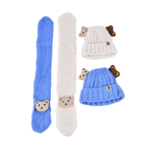 Gorro de oso con bufanda