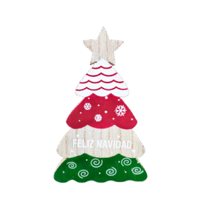 Árbol navideño de madera pequeño