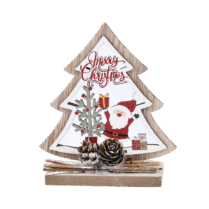 Árbol navideño de escritorio con Santa Claus