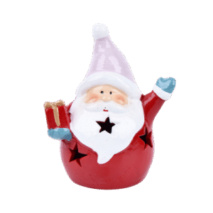 Santa Claus de ceramica con luz LED