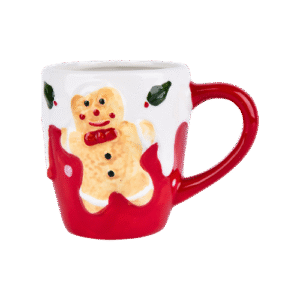 Taza navideña con galleta