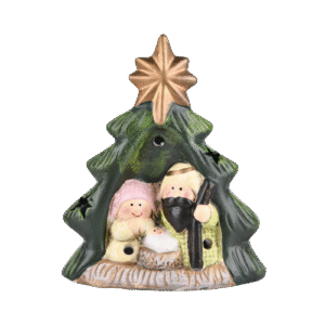 Nacimiento navideño en pino