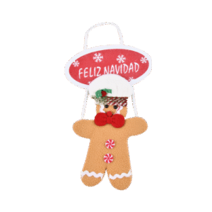 Muñeco de jengibre con letrero