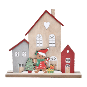Villa navideña con galleta jengibre