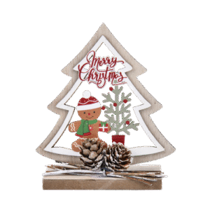 Árbol navideño de escritorio con galleta jengibre