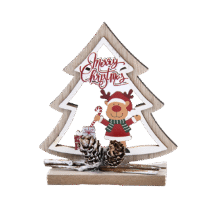 Árbol navideño de escritorio con reno