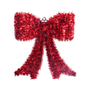 Moño navideño de festón para pared de 43cm