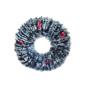 Corona navideña con nieve de 45cm