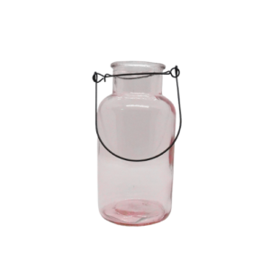 Jarrón rosa con mango