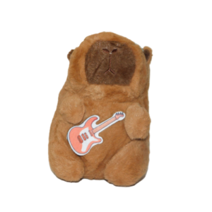 Capibara de peluche con guitarra