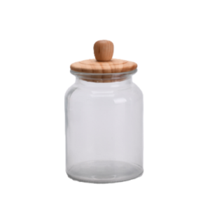 Recipiente de vidrio con tapa 650ml
