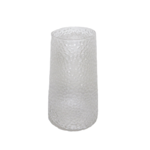 Florero de vidrio con textura