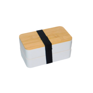 Contenedor de alimentos con tapa de bambú