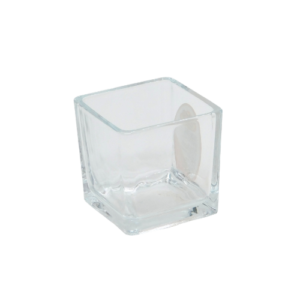 Vaso votivo cuadrado de vidrio 65ml
