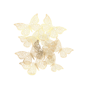 Set de pegatinas decorativas de mariposas plateadas